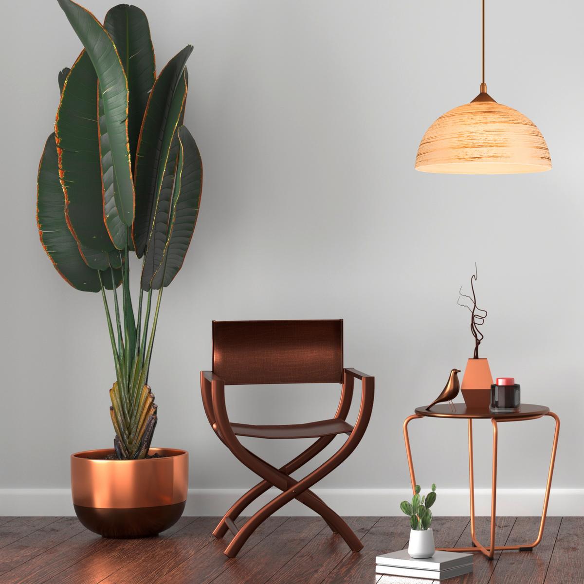 Pendelleuchte Goldfarben D: 30 cm - Goldfarben, Basics, Glas/Kunststoff (30/70cm)