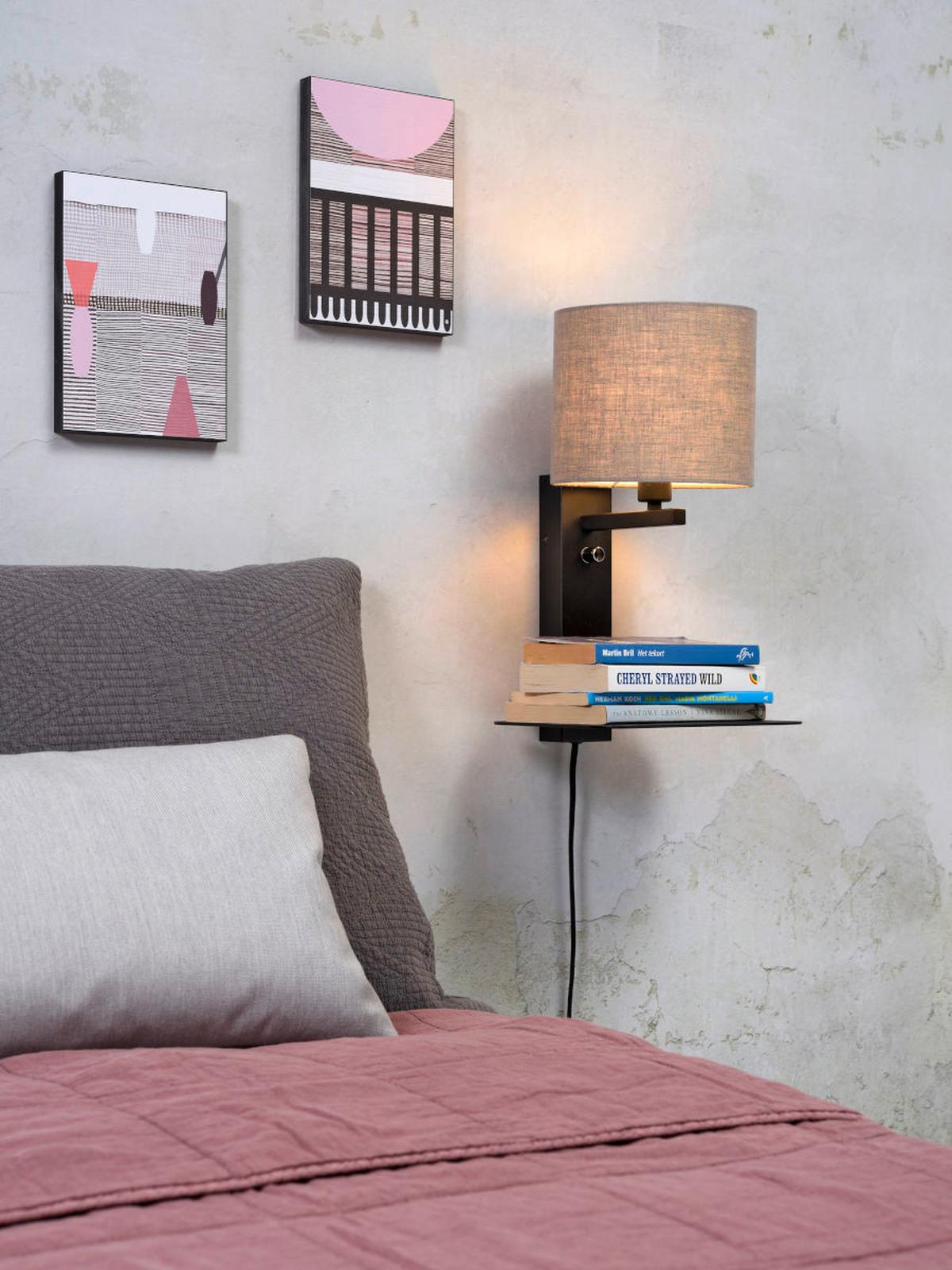 Wandleuchte Florence/Wm/B/1815/Ld - Hellbraun, Trend (24/22/42cm) - It's about Romi
