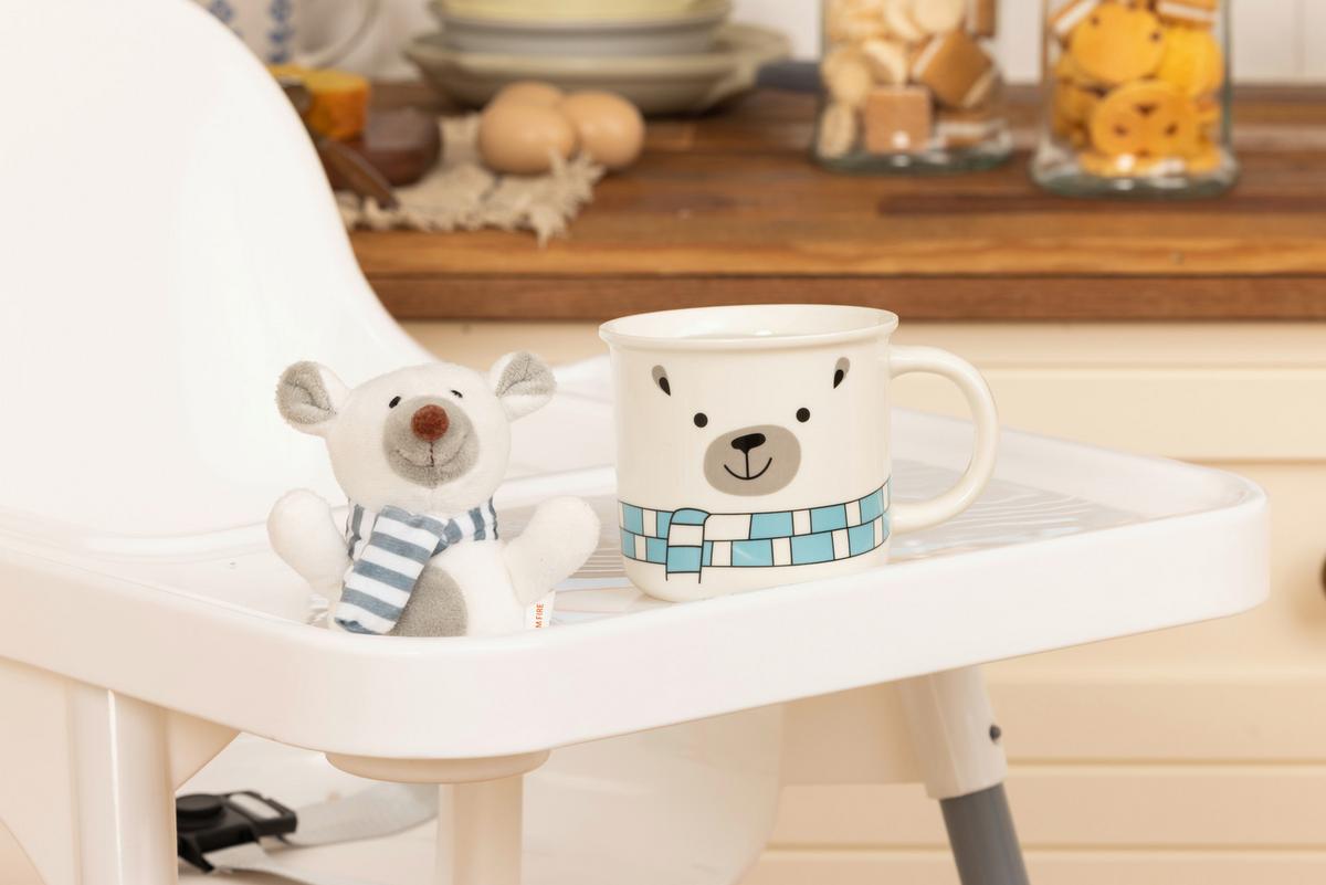 Óriáscsésze Ted Kb. 400ml - fekete/kék, Basics, textil/kerámia - Luca Bessoni