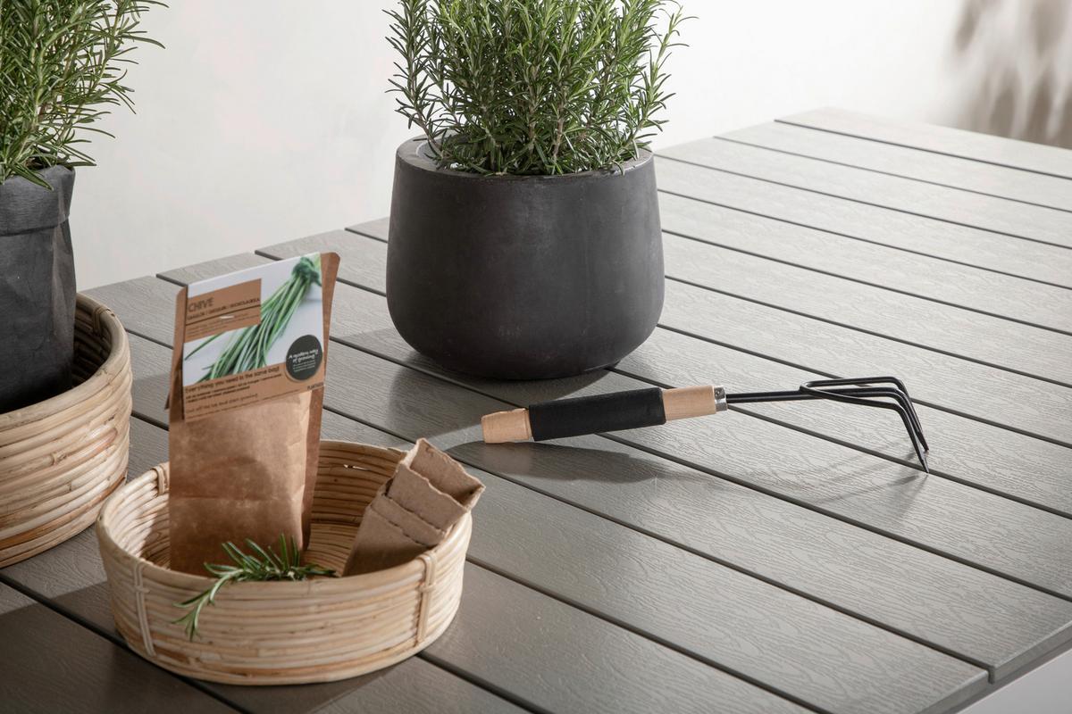 Gartentisch Levels - Weiß/Grau, KONVENTIONELL, Metall (229/100/75cm) - Gardenson