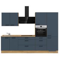 Küchenleerblock Easytouch High-Line, H4 Rechts - Blau/Eichefarben, MODERN, Holzwerkstoff (300cm) - Nobilia