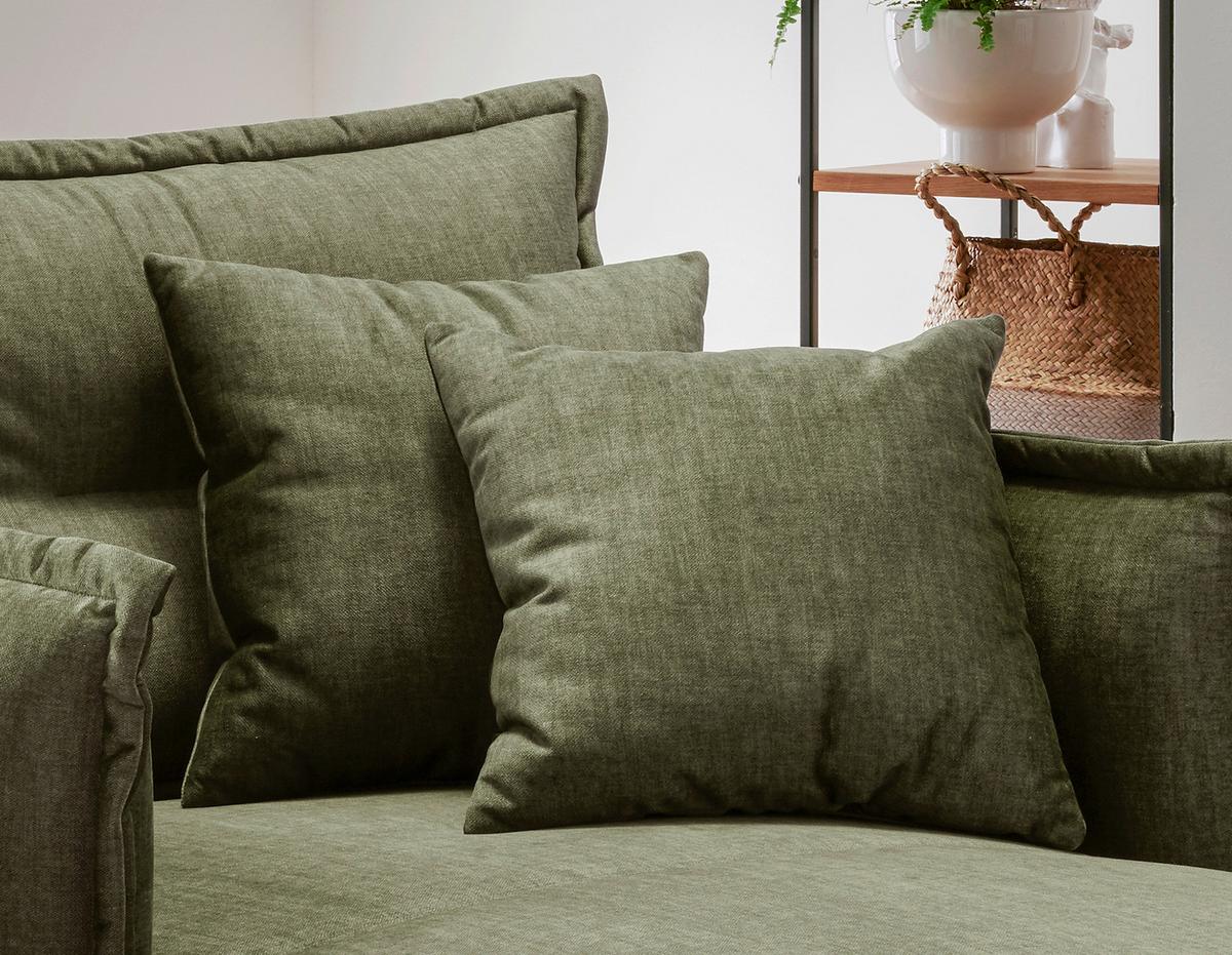 Polstersessel mit Armlehnen Lava Stoffbezug Grün - Schwarz/Grün, MODERN, Textil (111/101/167cm) - Livetastic