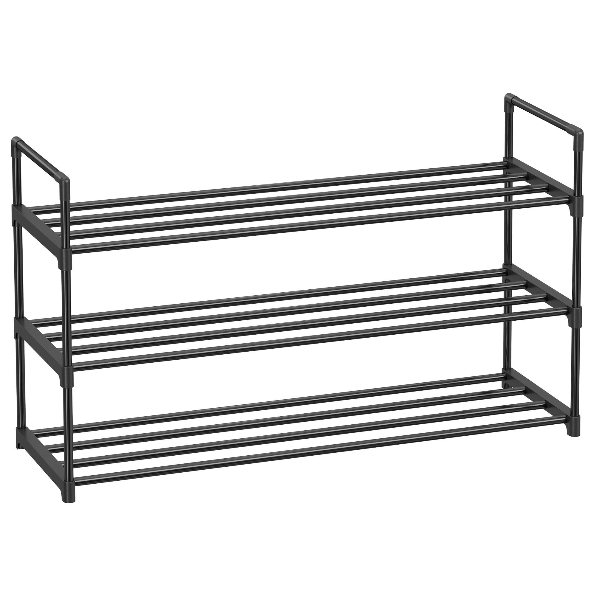 Regál na boty černý - černá, Trend, kov/plast (92/54/30cm) - Boxxx