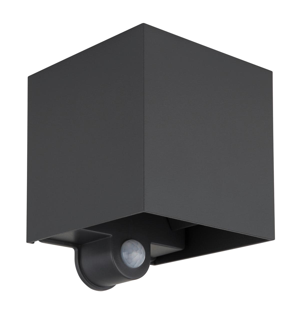 Außenwandleuchte 34168s - Anthrazit, Design, Kunststoff/Metall (10/10/12,5cm) - Globo