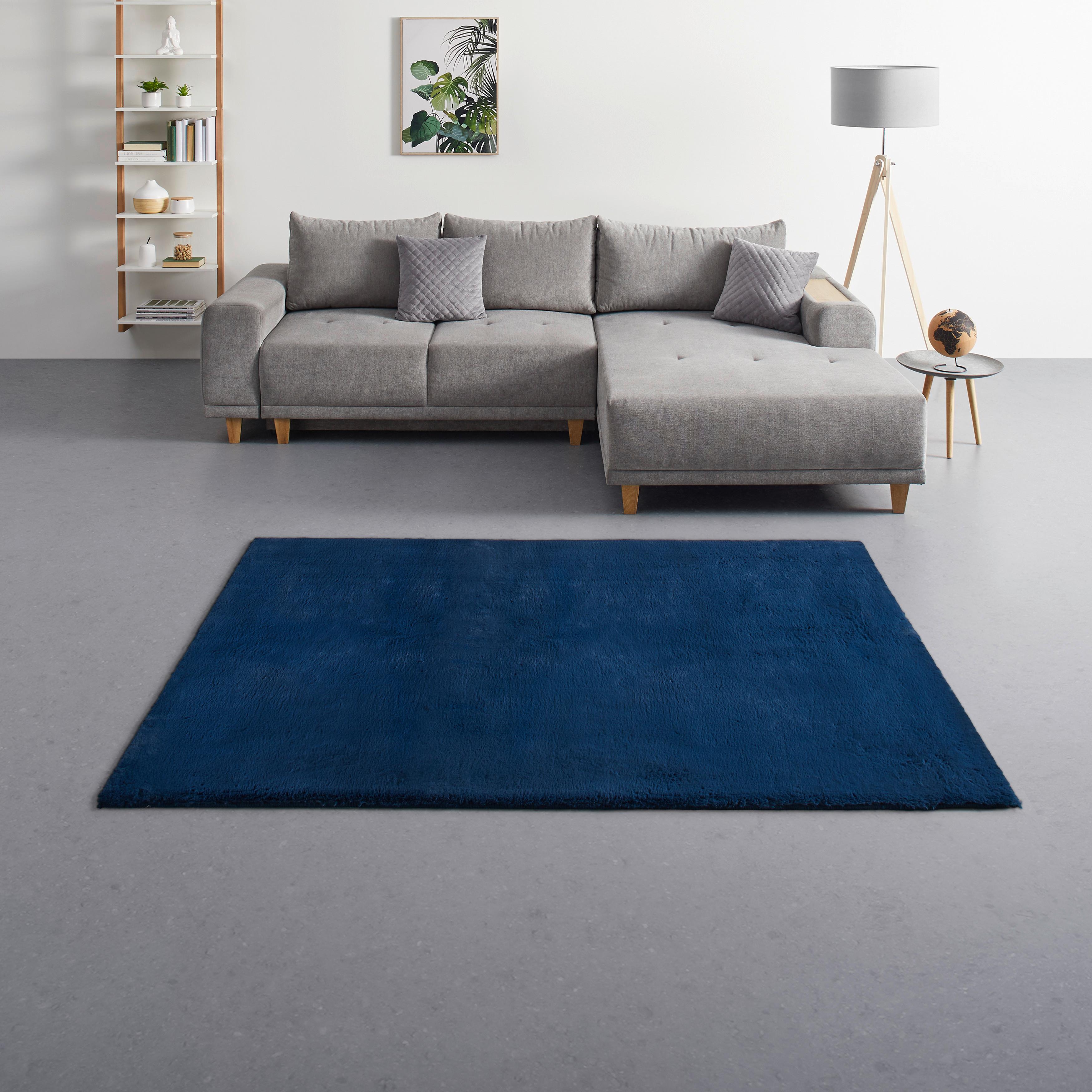UMĚLÁ KOŽEŠINA Caroline 14, 80/150cm, modrá - tmavě modrá, Konvenční, textil (80/150cm) - Mömax