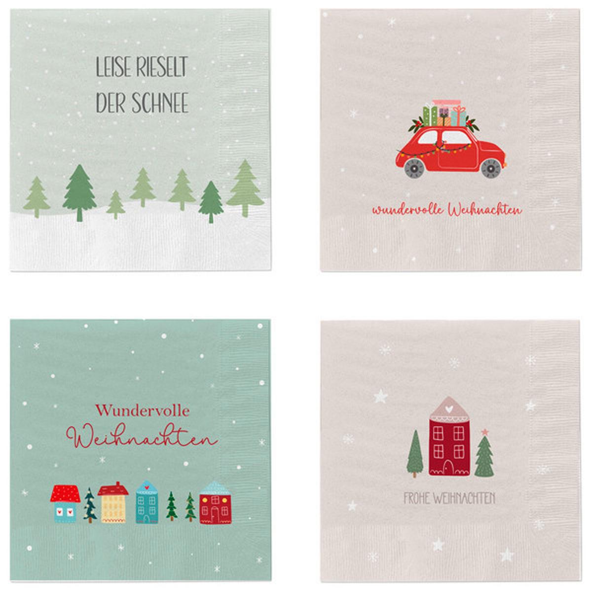 Serviette Xmas - Basics, Papier (33/2/33cm)