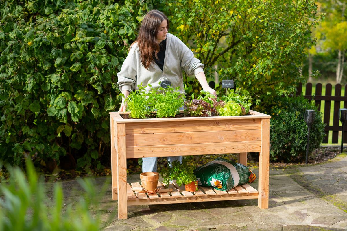 Hochbeet Hochbeet - Lärchefarben, KONVENTIONELL, Holz (120/65/75cm)