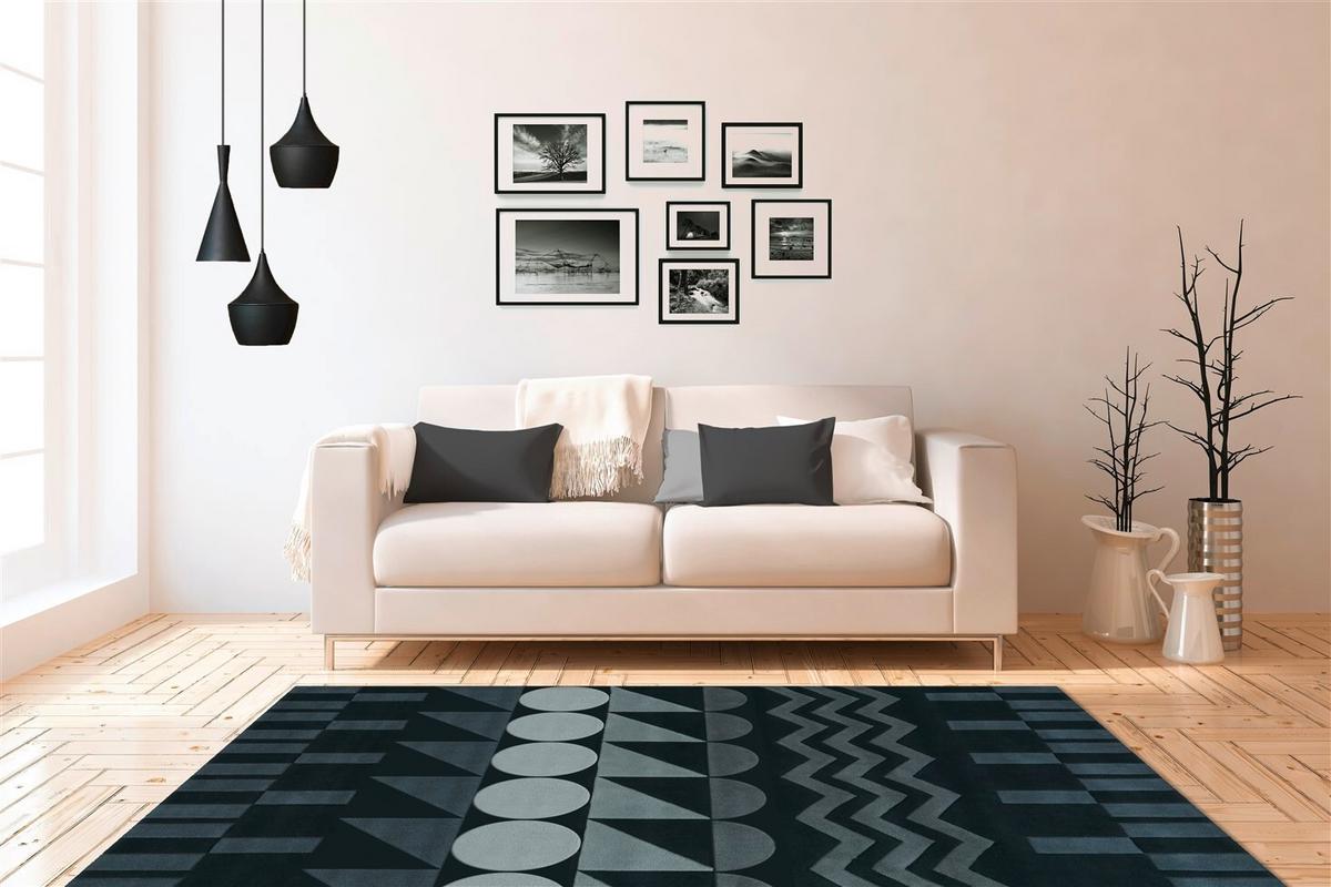 Flachwebteppich Anthrazit Spirit 70x140 cm - Anthrazit, Basics, Textil (70/140cm) - Kayoom