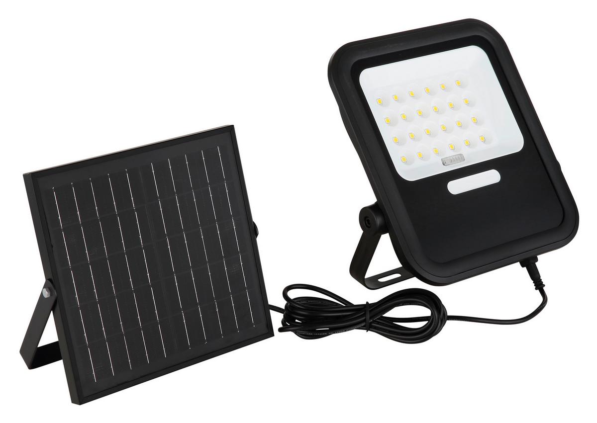 Solarleuchte 36487k - Klar/Schwarz, Basics, Glas/Kunststoff (24,3/14/25,4cm) - Globo