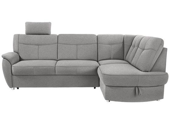 Ecksofa mit Schlaffunktion + Bettkasten Sonoma, Webstoff - Chromfarben/Silberfarben, KONVENTIONELL, Textil (246/176cm) - Ombra Ecksofa mit Schlaffunktion + Bettkasten Sonoma, Webstoff - Chromfarben/Silberfarben, KONVENTIONELL, Textil (246/176cm) - Ombra