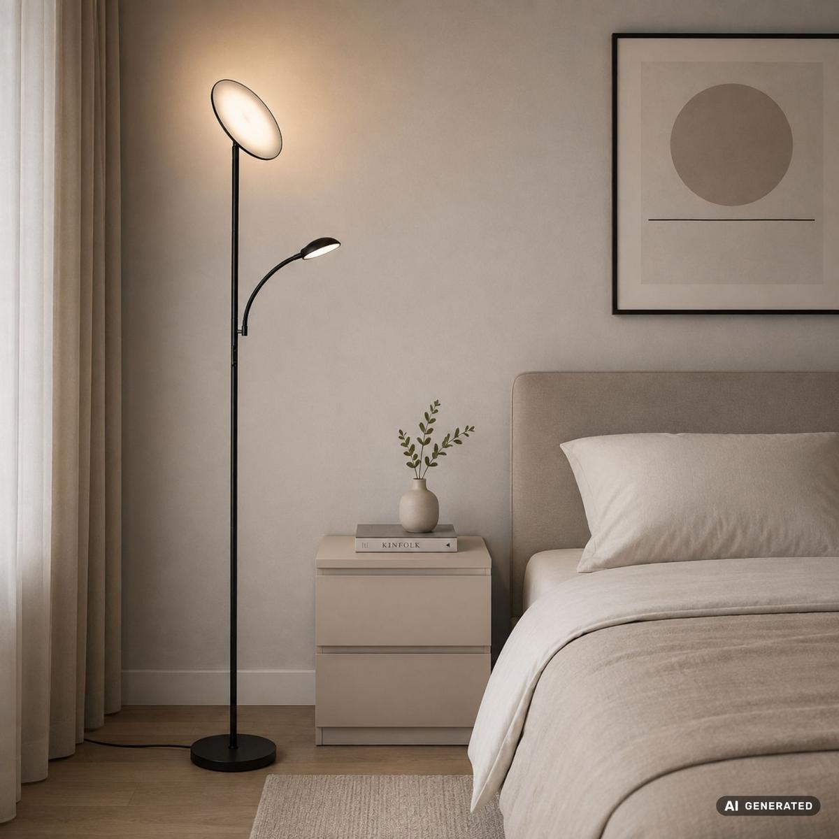 Led Állólámpa Halina Fekete - fekete, Basics, fém - Rabalux