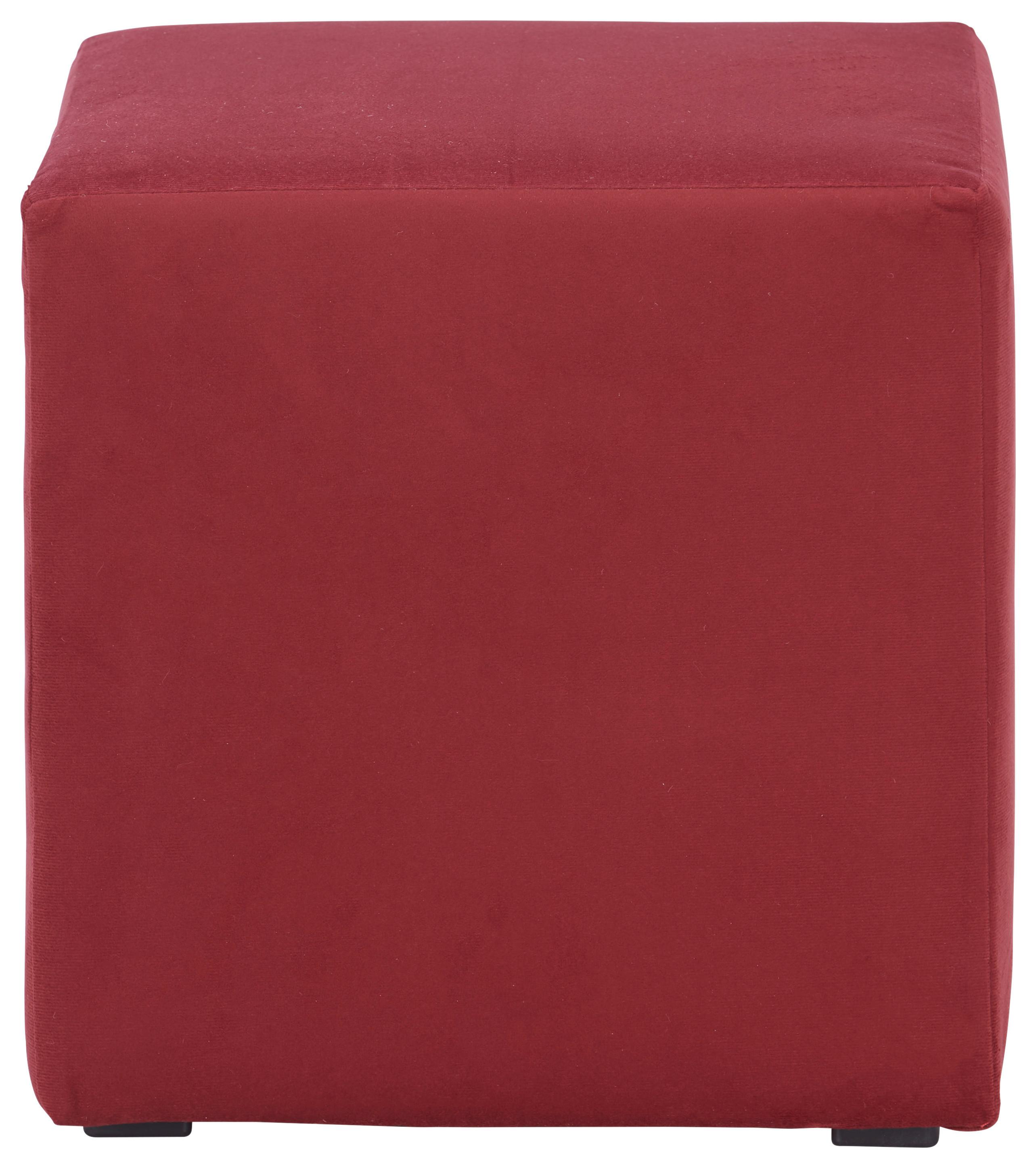 Hocker Bali Rot Sitz Gepolstert H: 42 Cm - Rot, MODERN, Textil (45/42/45cm)