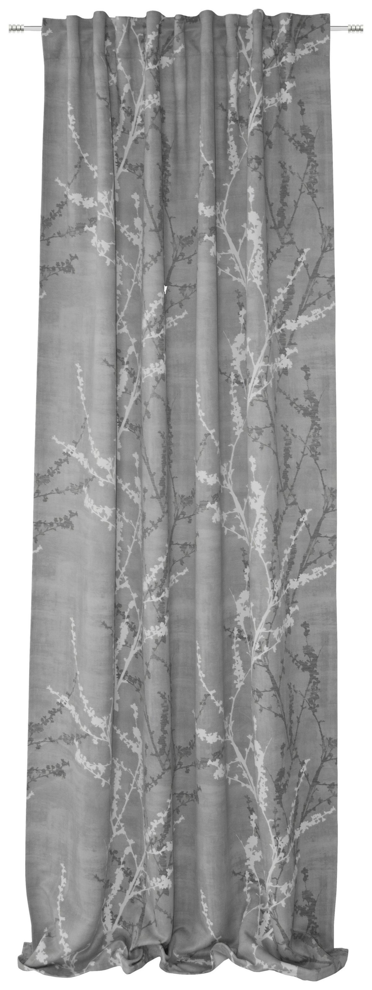Vorhang mit Band Kirsten 135x245 cm Grau - Grau, MODERN, Textil (135/245cm) - Luca Bessoni
