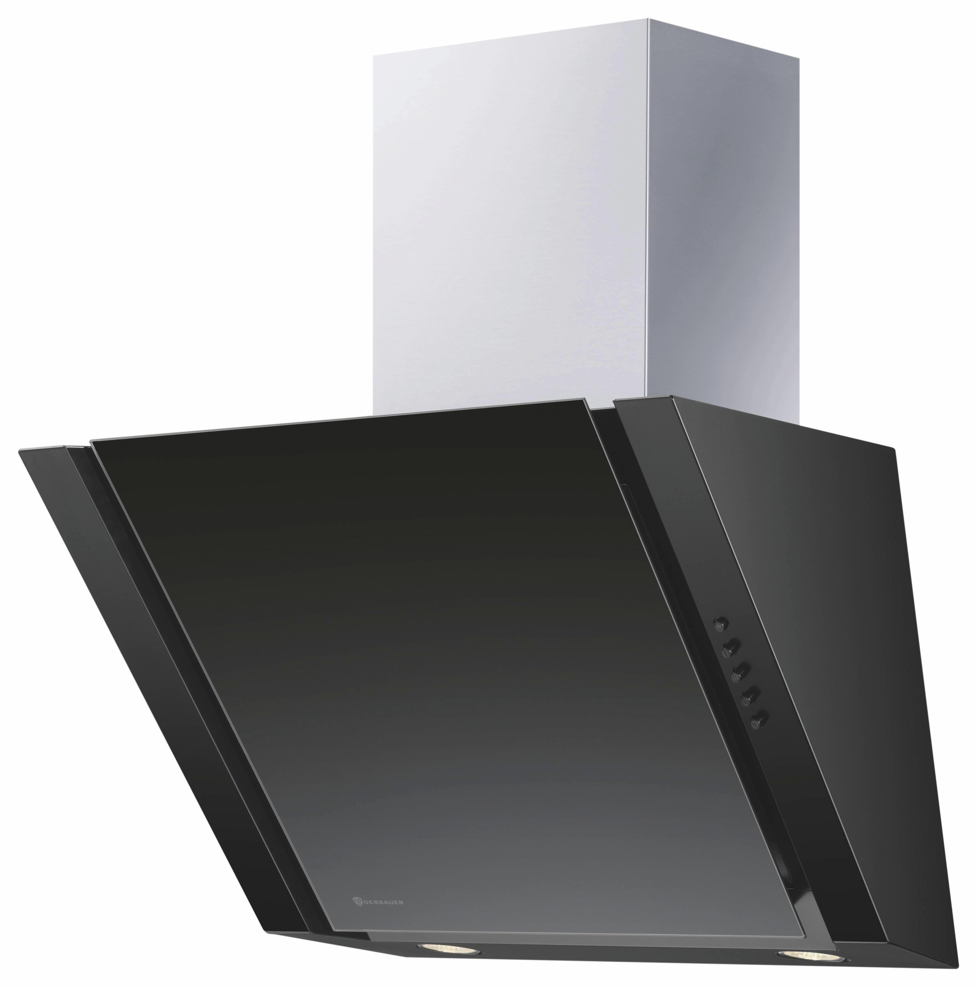 Dunstabzugshaube Visio 60s - Edelstahlfarben/Schwarz, MODERN, Glas/Metall (60cm) - Dessauer