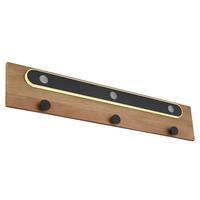 Led-wandleuchte 78409 - Dunkelbraun/Opal, Natur, Holz/Kunststoff (65/4,8/13cm) - Globo