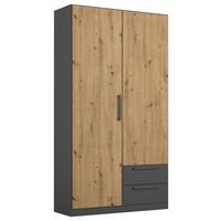 Drehtürenschrank Style-Up Eiche Artisan/Grau B: 91cm - Eiche Artisan/Grau, MODERN, Holzwerkstoff (91/197/54cm) - Rauch Möbel