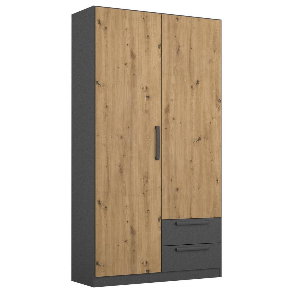 Drehtürenschrank Style-Up Eiche Artisan/Grau B: 91cm