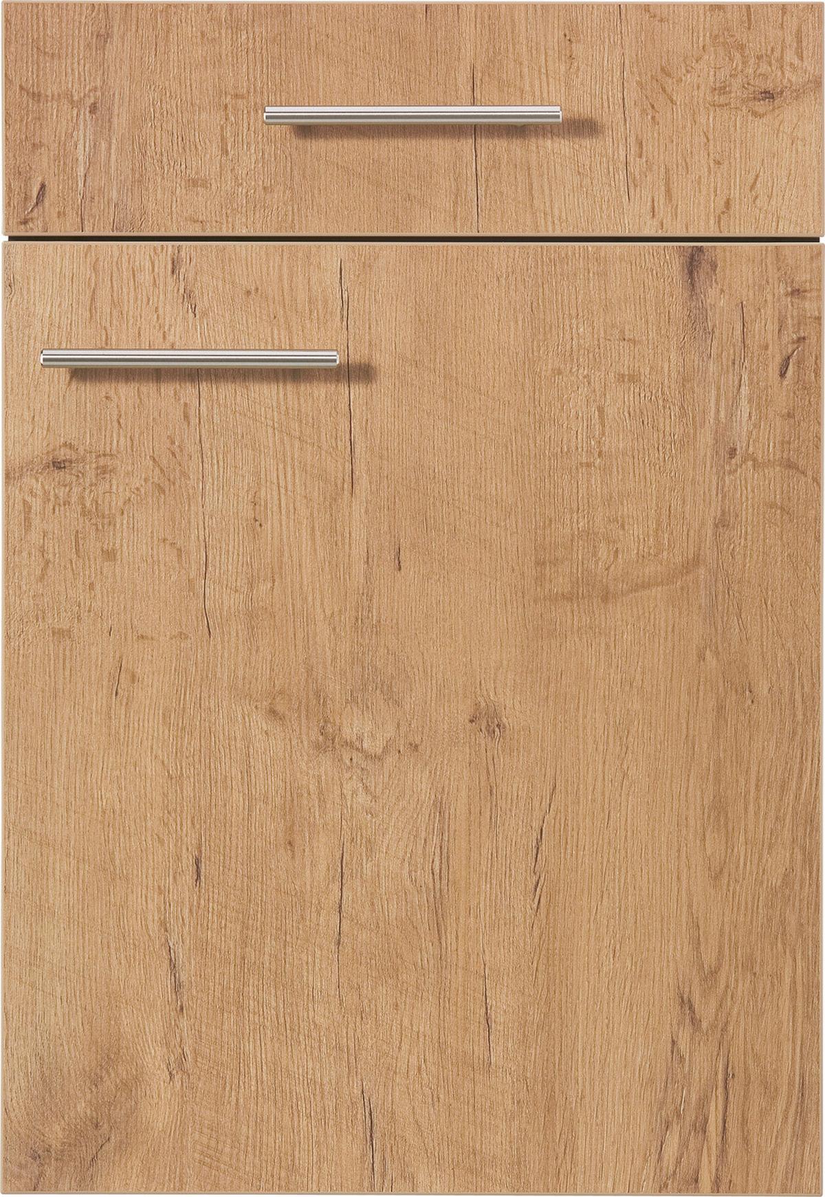 Eckküche Ip1200 - Eichefarben/Dunkelgrau, Design, Holzwerkstoff (225/241cm) - Impuls