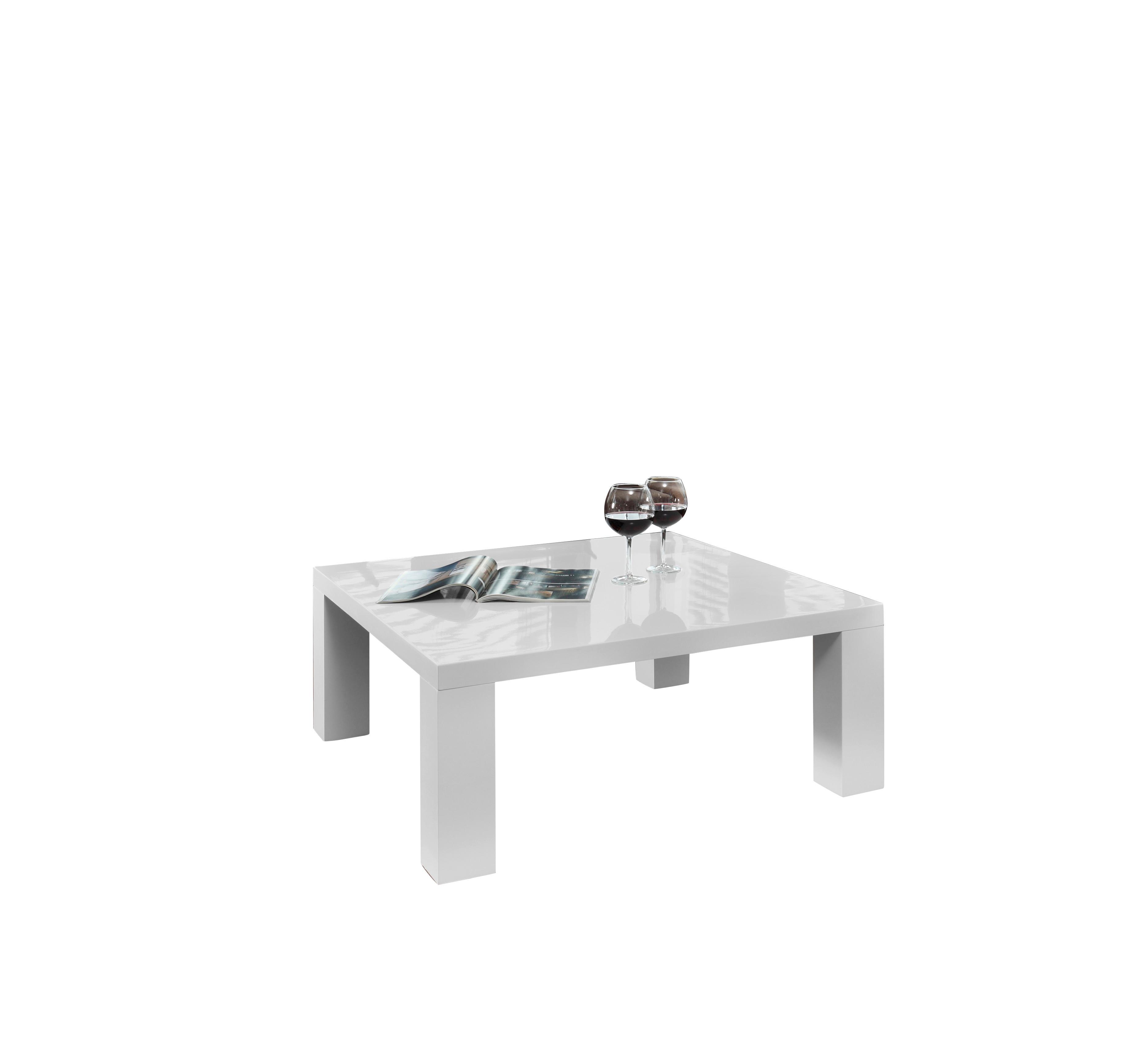 Couchtisch Weiß B: 90 cm - Weiß, Design, Holzwerkstoff (90/90/40cm) - Livetastic