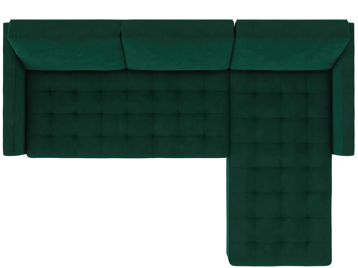Ecksofa Palermo Dunkelgrün, mit Stauraum - Dunkelgrün/Schwarz, Basics, Textil (213/154cm) - Livetastic