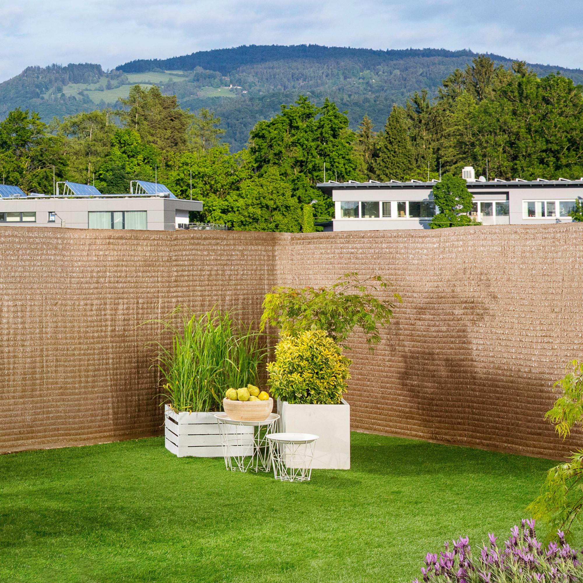 Sichtschutz Raffia Braun 150x300 cm - Braun, Basics, Kunststoff (150/300cm)