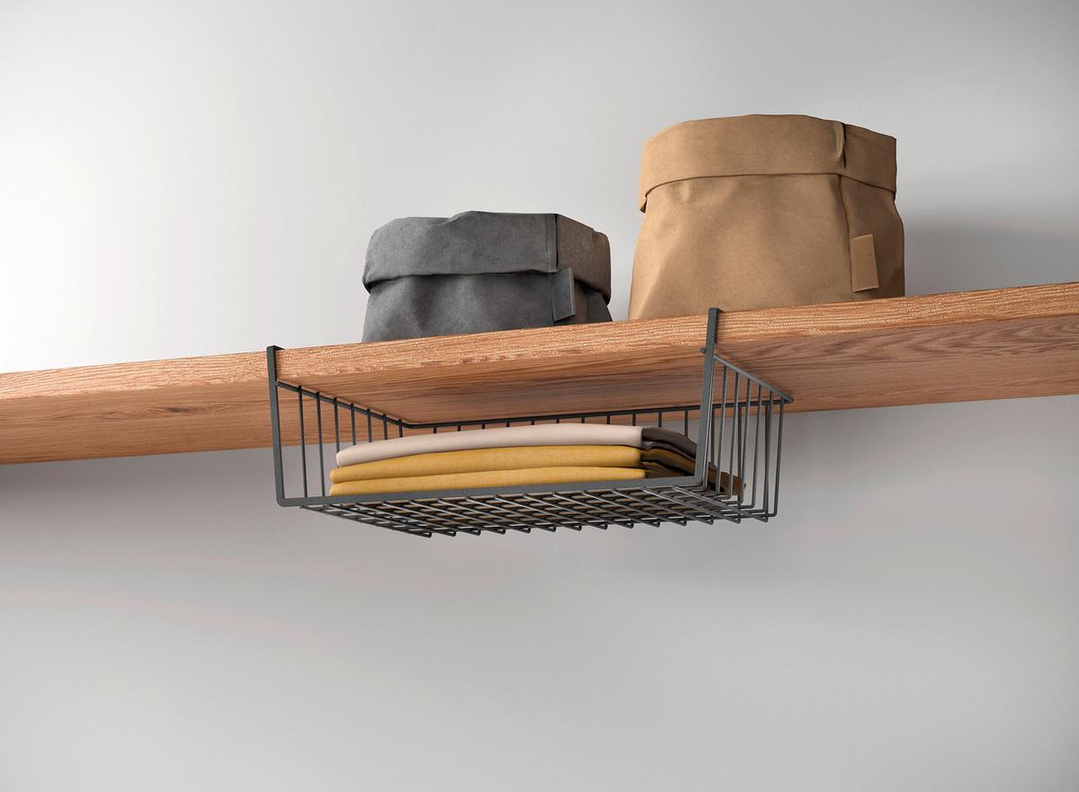 Universalablage Kanguro Lava BxHxT: ca. 40x26x14 cm - Schwarz, Basics, Metall (40/26/14cm) - Metaltex