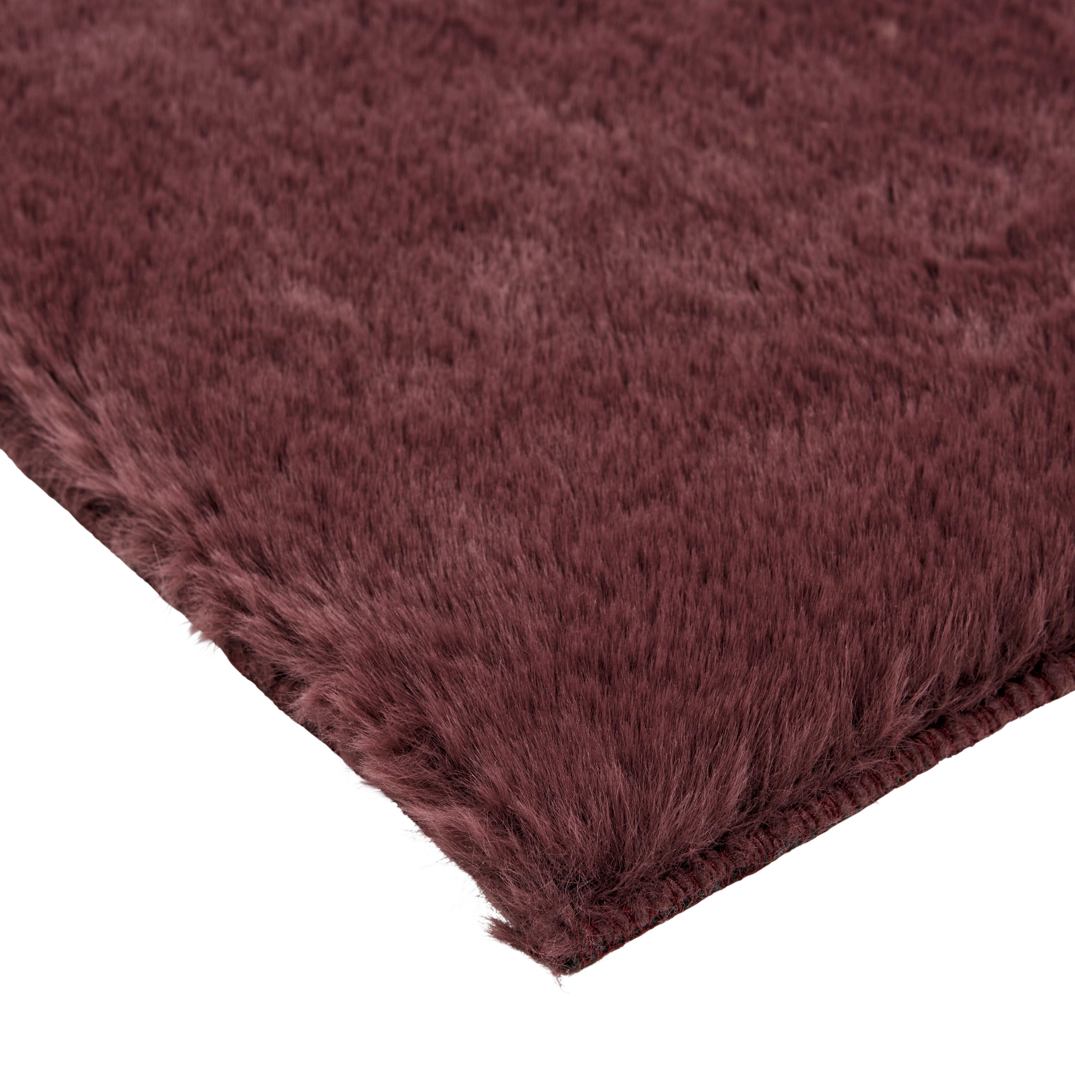Umelá Kožušina Caroline, 80/150cm, Bobuľová - bobuľová, textil (80/150cm) - Modern Living