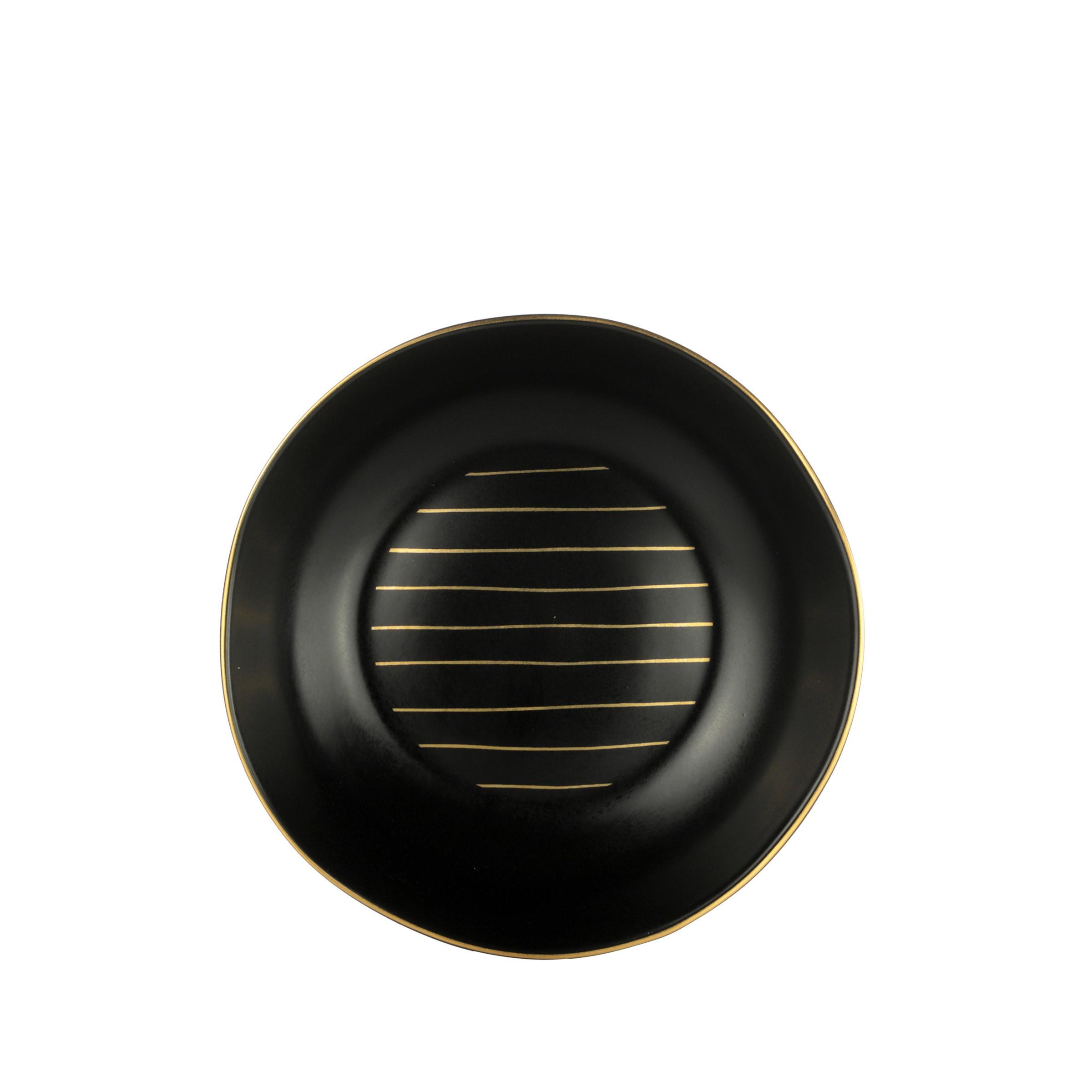 Hluboký Talíř Onix - černá/barvy zlata, Moderní, keramika (20,5cm) - Premium Living