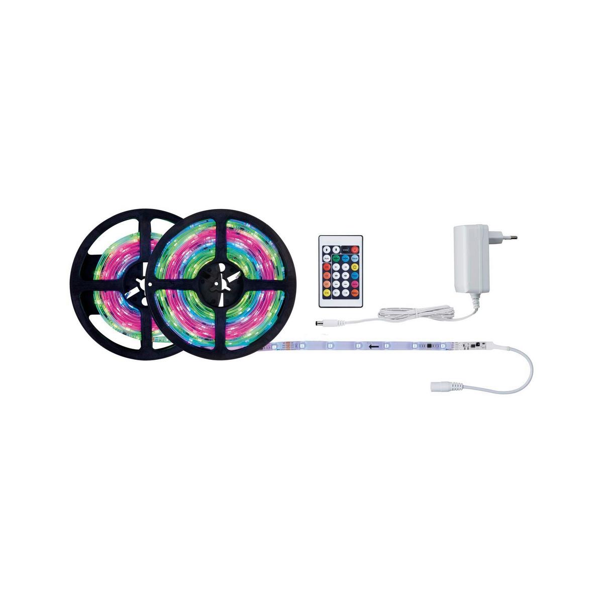 Led-streifen Farbwechsler L: 7,50 M+ Fernbedienung - Weiß, Basics, Kunststoff (750,0cm) - Paulmann