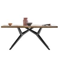 ESSTISCH Schwarz/Naturfarben L: 240cm - Schwarz/Naturfarben, MODERN, Holz/Metall (240/100/80,5cm) - MID.YOU