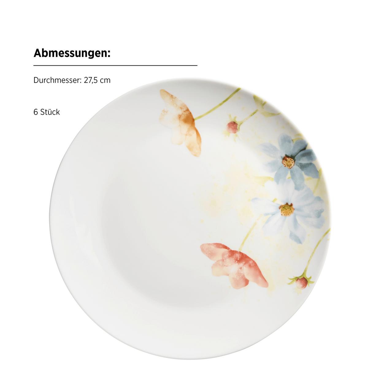 Tafelservice Amapola 18-Teilig Keramik, Weiß, 6 Personen - Weiß, Basics, Keramik - Mäser