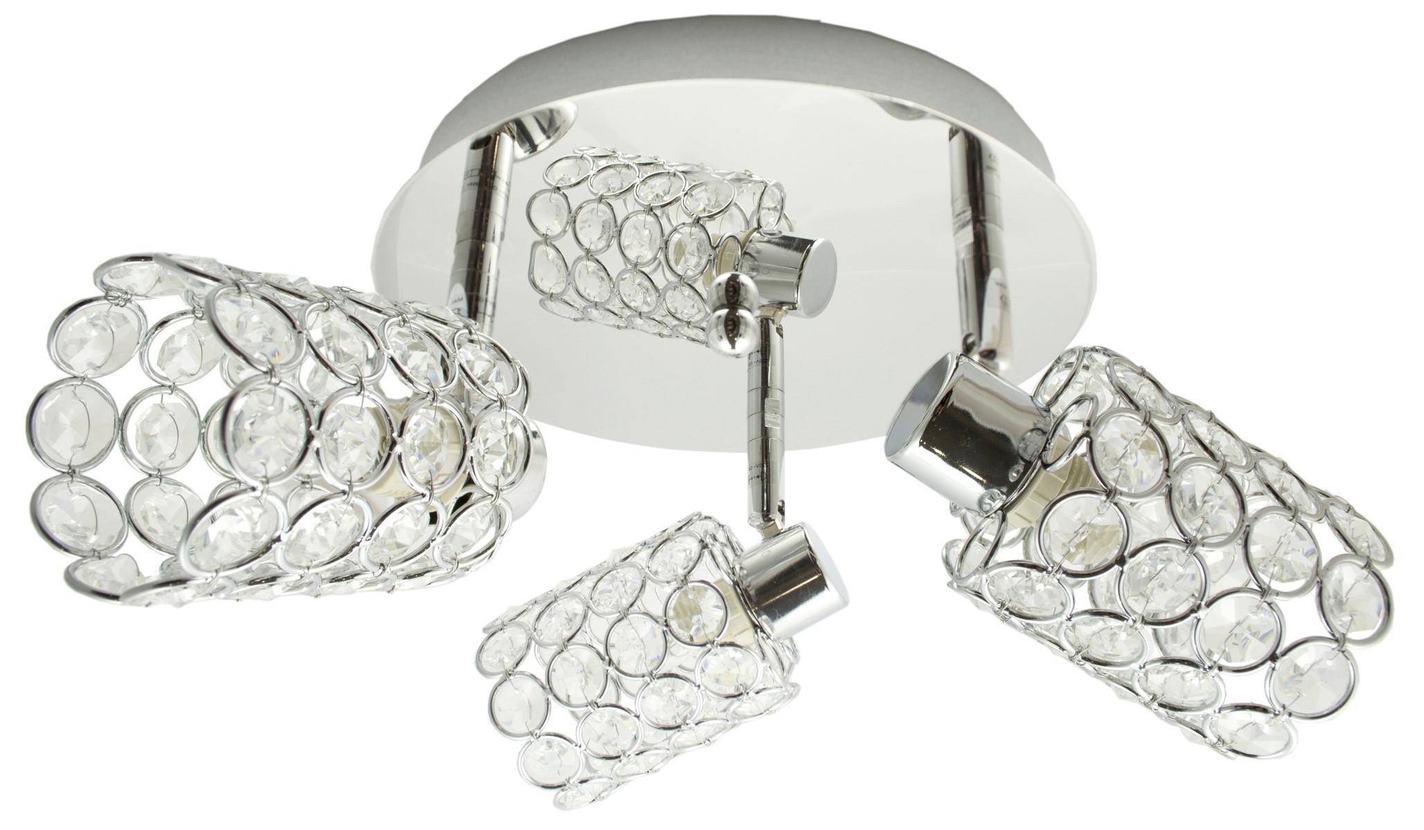Deckenleuchte 98-00125 York - Chromfarben/Transparent, KONVENTIONELL, Glas/Metall (44/17cm)