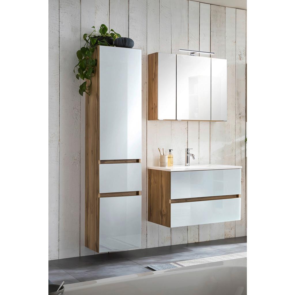 BADEZIMMER Helsinki, Weiß/Eiche