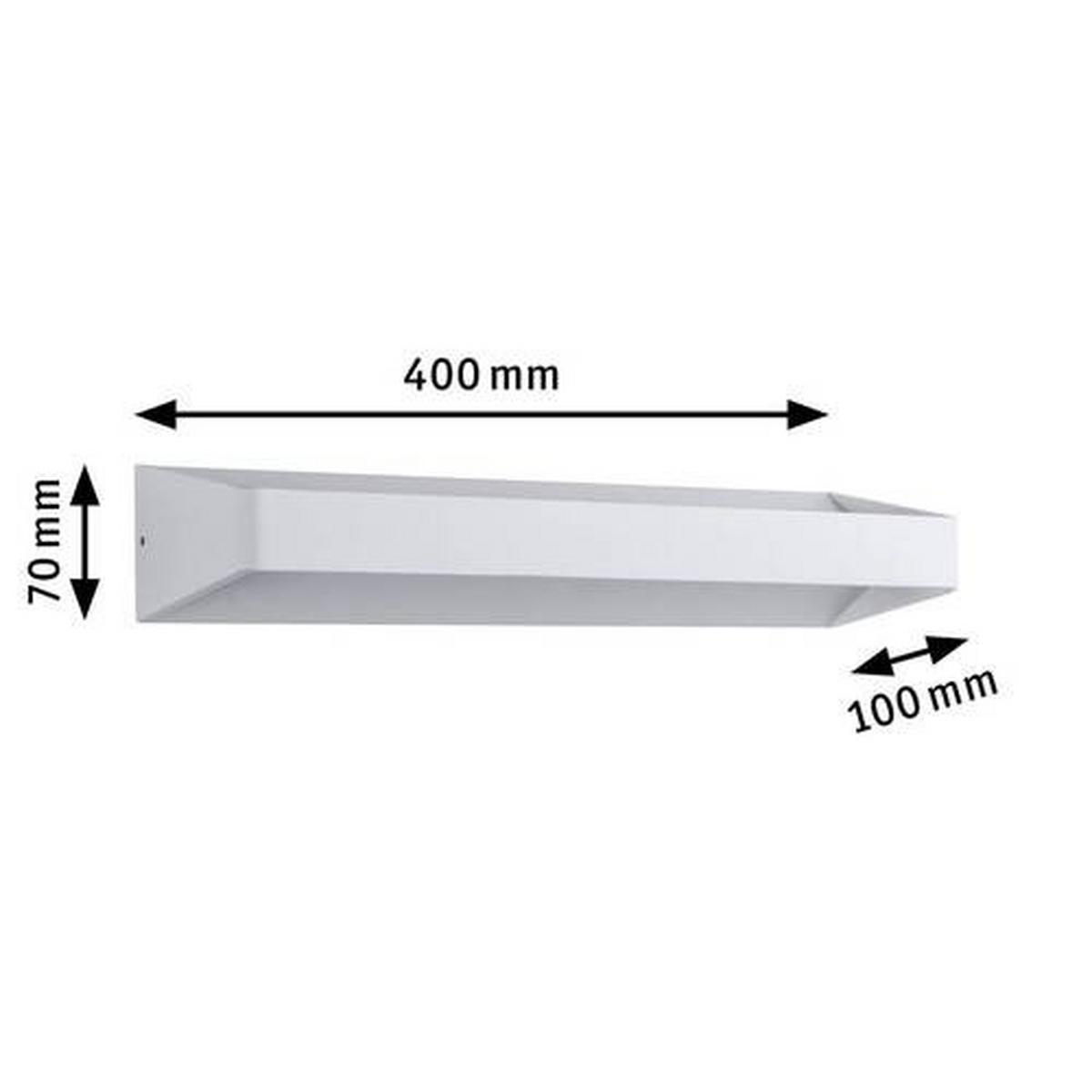 LED-Wandleuchte 1-Flammig Weiß Länglich - Weiß, Design, Metall (7cm) - Paulmann
