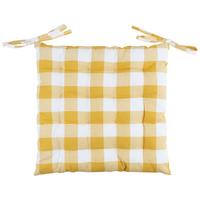 Sitzkissen Sofia Gelb/weiß 40x40 Cm Baumwolle - Gelb/Weiß, MODERN, Textil (40/40/5cm) - Luca Bessoni