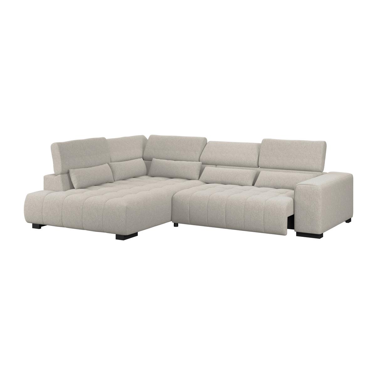 Ecksofa Matera Beige/Naturfarben 226x311 cm - Beige/Schwarz, Trend, Textil (226/311cm)