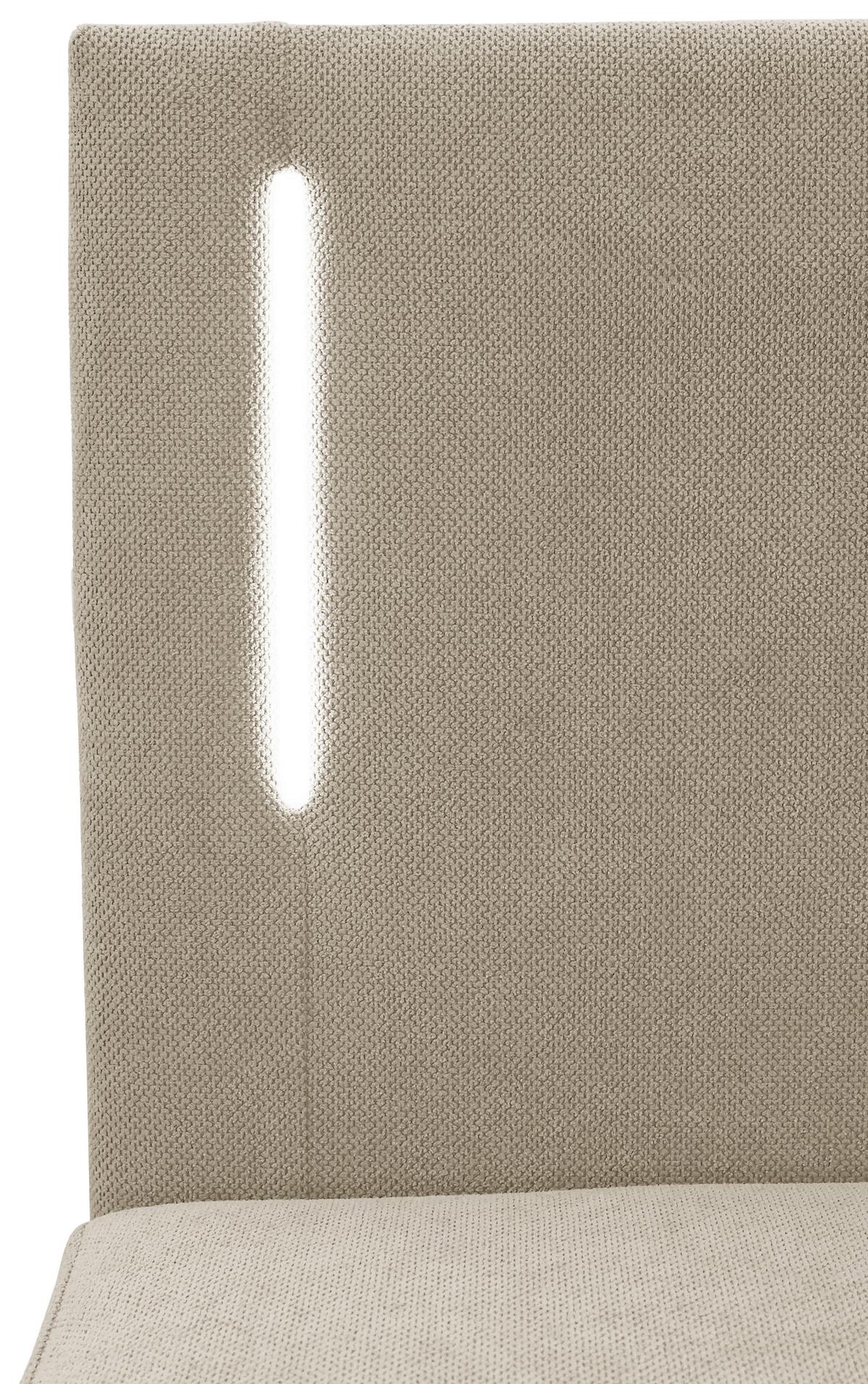 Boxbett mit Bettkasten 120x200 cm Beige Carlos - Beige/Schwarz, Basics, Holzwerkstoff/Textil (121/110/210cm) - Livetastic