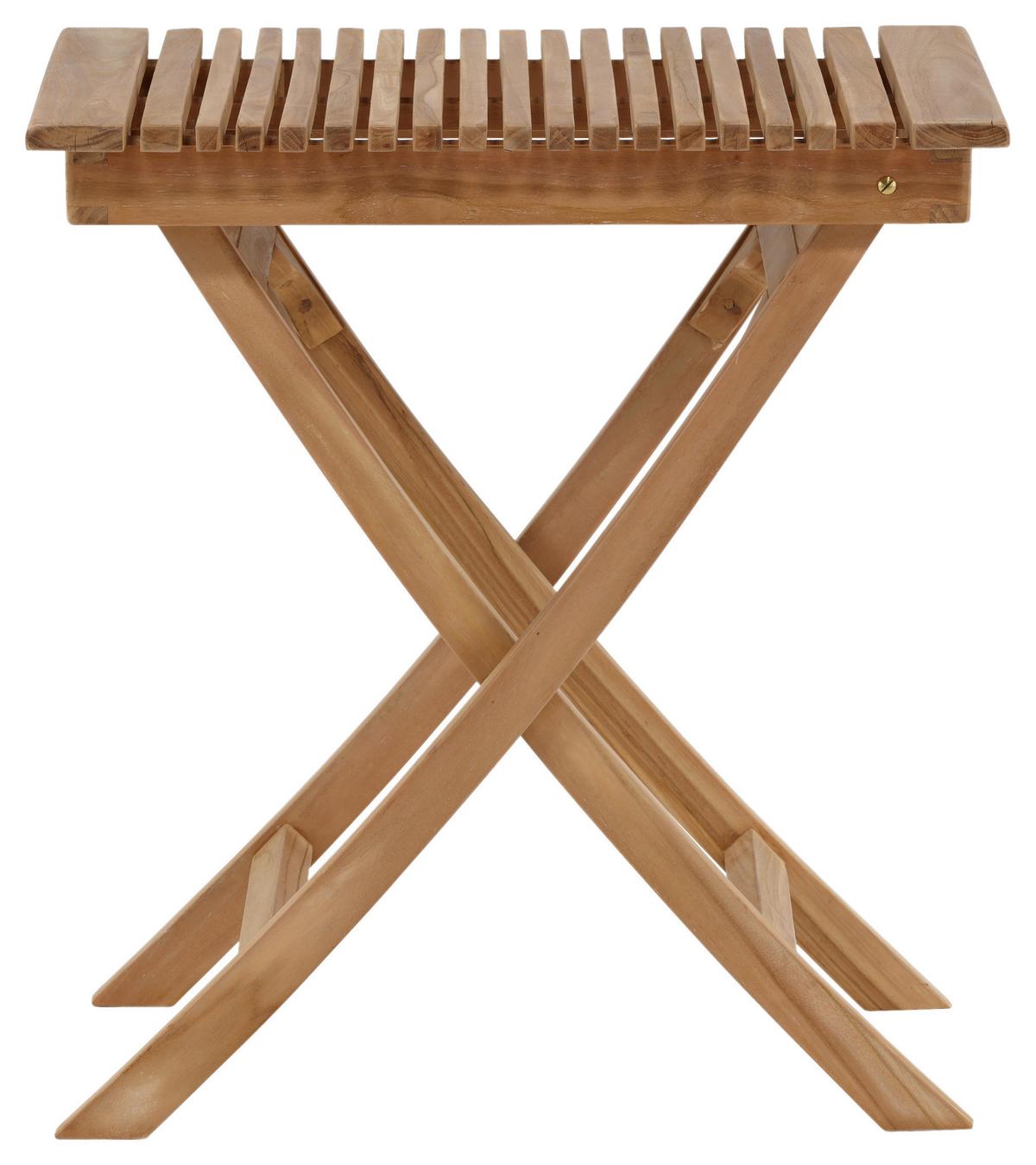 Gartentisch Klappbar Ghana Teakholz L 70 Cm - Teakfarben, KONVENTIONELL, Holz (70/70/75cm) - Gardenson