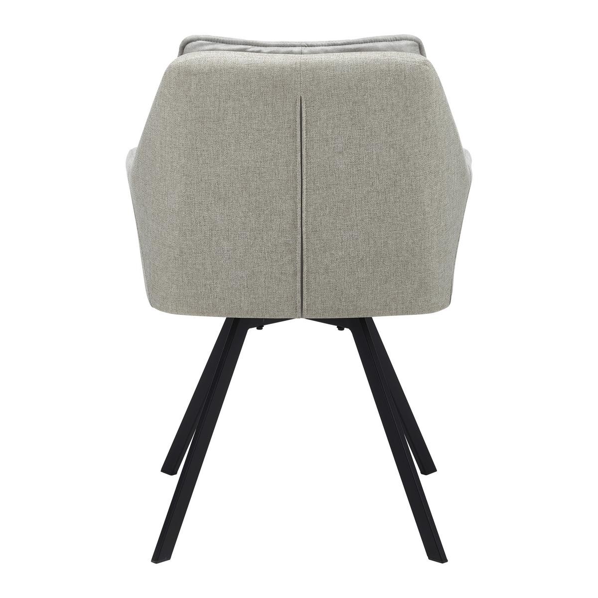 Židle s podroučkami BILLY béžová - otočná - černá/béžová, Moderní, kov/dřevo (62/85/62cm) - P & B