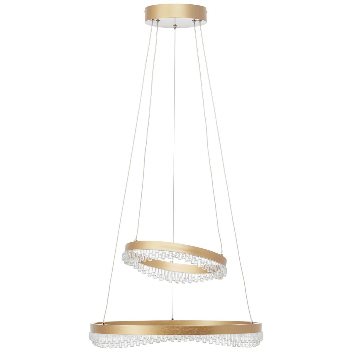 Led-hängeleuchte G60171/18 Aurora - Goldfarben, Design, Kunststoff/Metall (50/150cm) - Brilliant