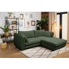 Ecksofa Vivaldi Grün S: 240x201 cm - Schwarz/Grün, Design, Textil (240/201cm) - MID.YOU