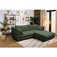 Ecksofa Vivaldi Grün S: 240x201 cm - Schwarz/Grün, Design, Textil (240/201cm) - MID.YOU