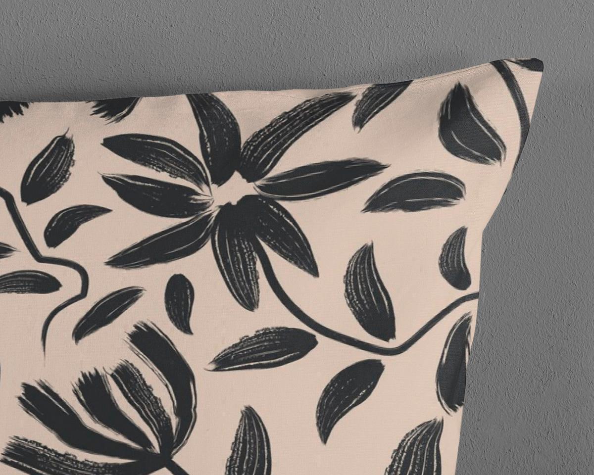 WENDEBETTWÄSCHE EMILIA - Anthrazit/Creme, Design, Textil (140/200cm)