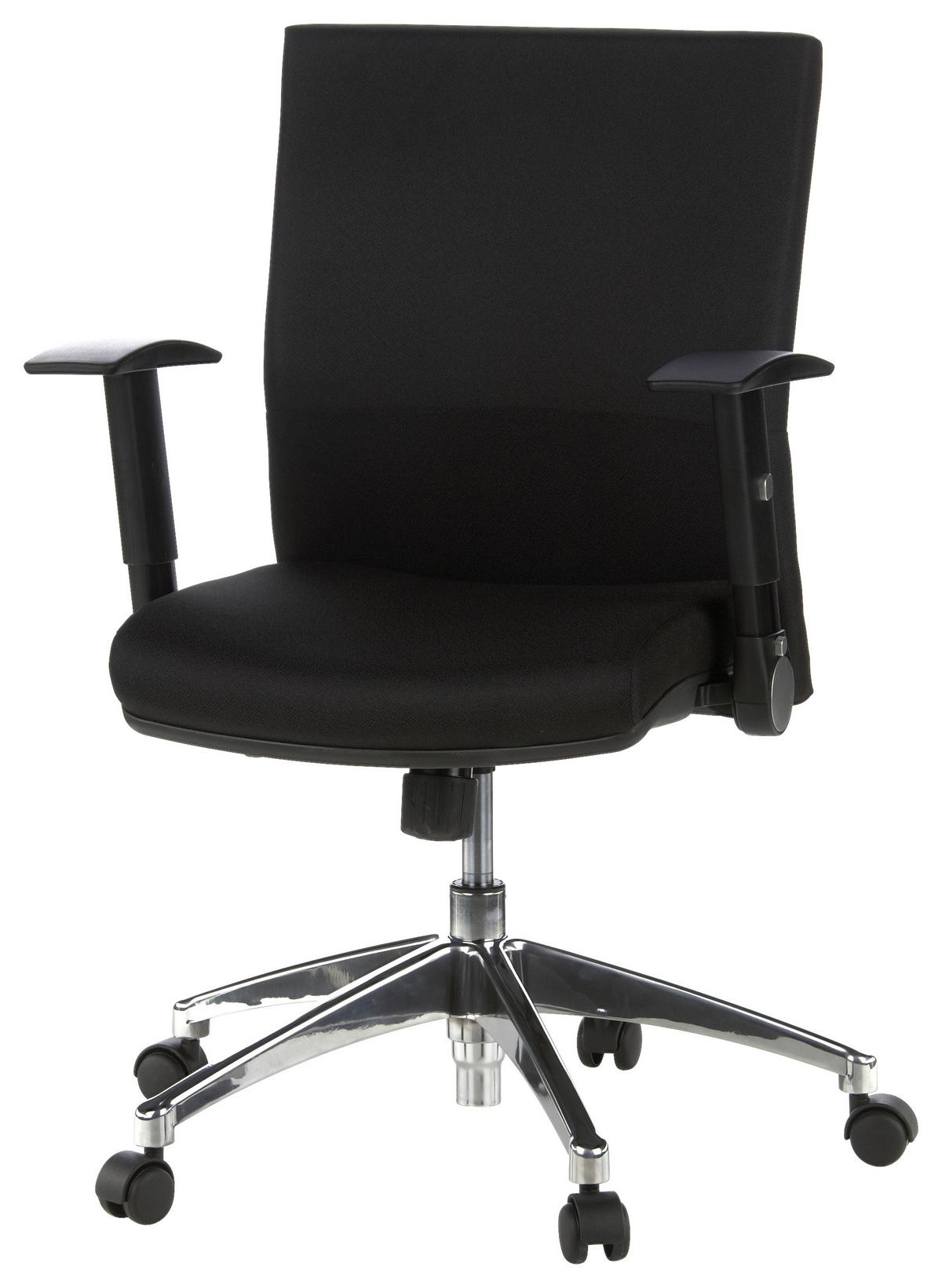 Drehstuhl Laguna Pro Schwarz - Schwarz, MODERN, Kunststoff/Textil (56/103/43cm) - MID.YOU