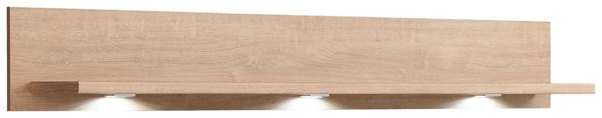 WOHNWAND KANSAS - Alteiche/Silberfarben, KONVENTIONELL, Glas/Holz (330/208,3/50,2cm) - Livetastic