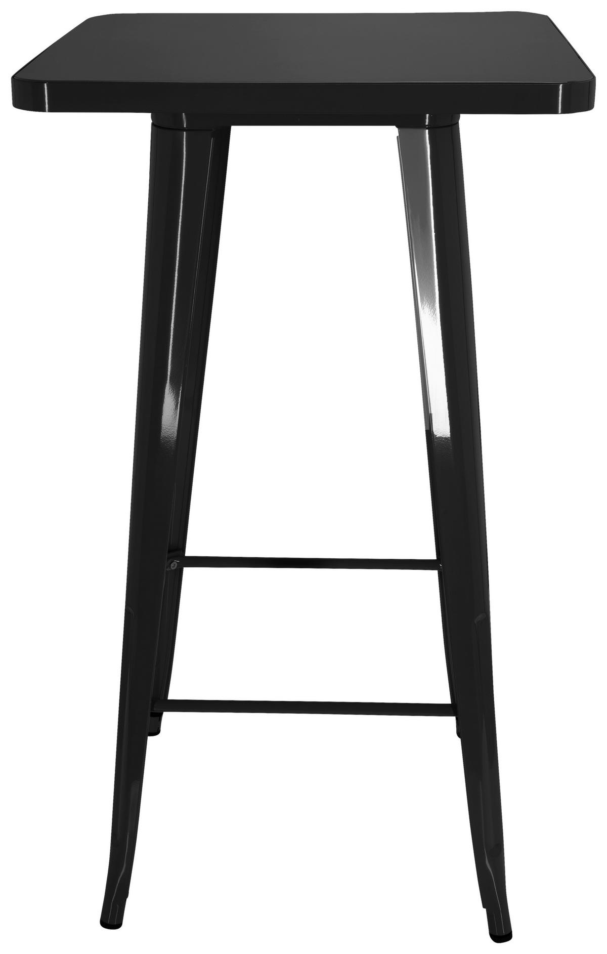 Bartisch Vantaggio Schwarz, L: 60 Cm - Schwarz, Basics, Metall (60/60/103,5cm) - MID.YOU