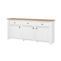 Sideboard Bristol Eiche-/Pinienfarben B: 198cm - Eichefarben/Eiche Wotan, Design, Holzwerkstoff (198/88/45cm) - MID.YOU