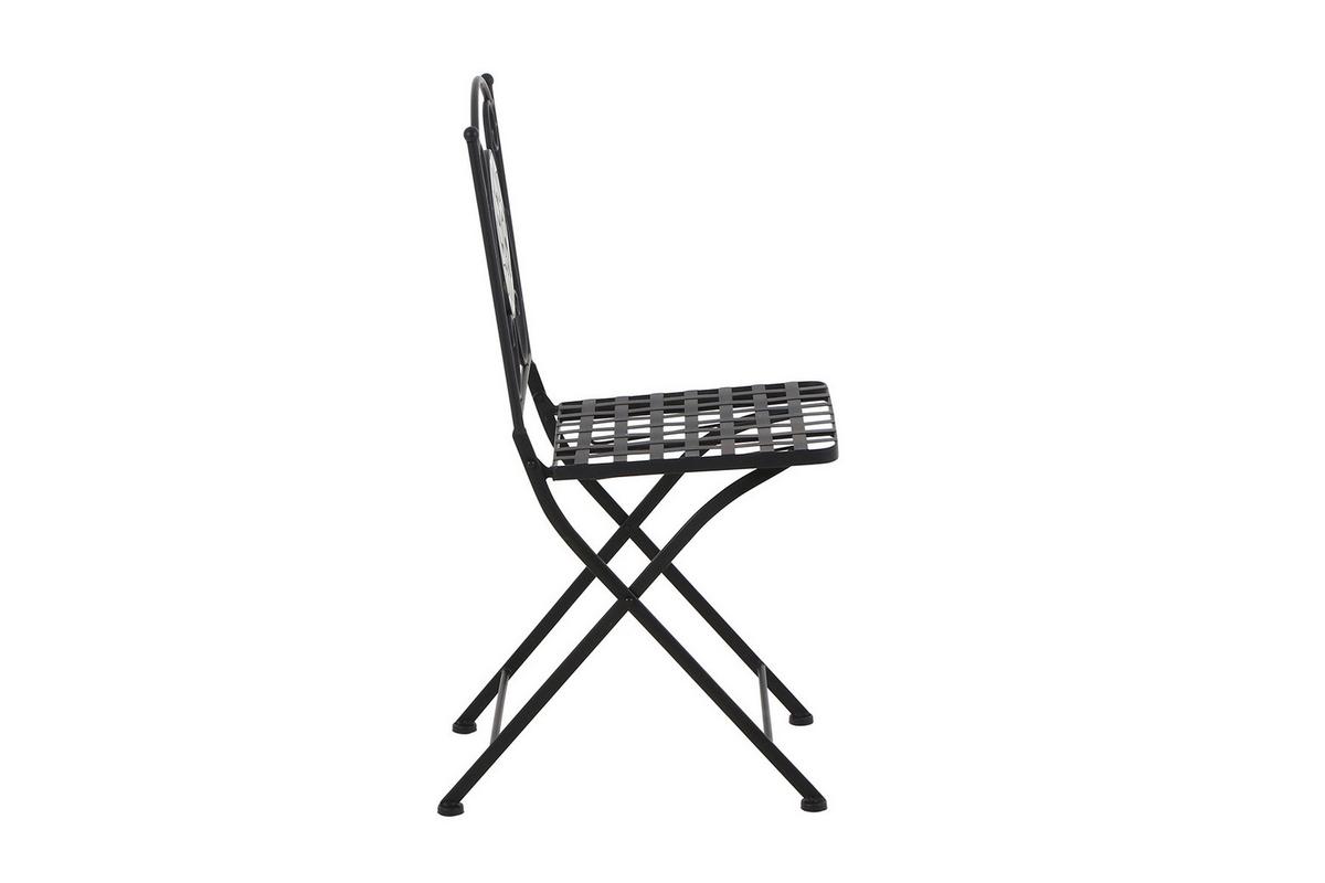 Gartenklappstuhl J04667 - Schwarz, KONVENTIONELL, Keramik/Metall (39/88,5/49,5cm) - Siena Garden