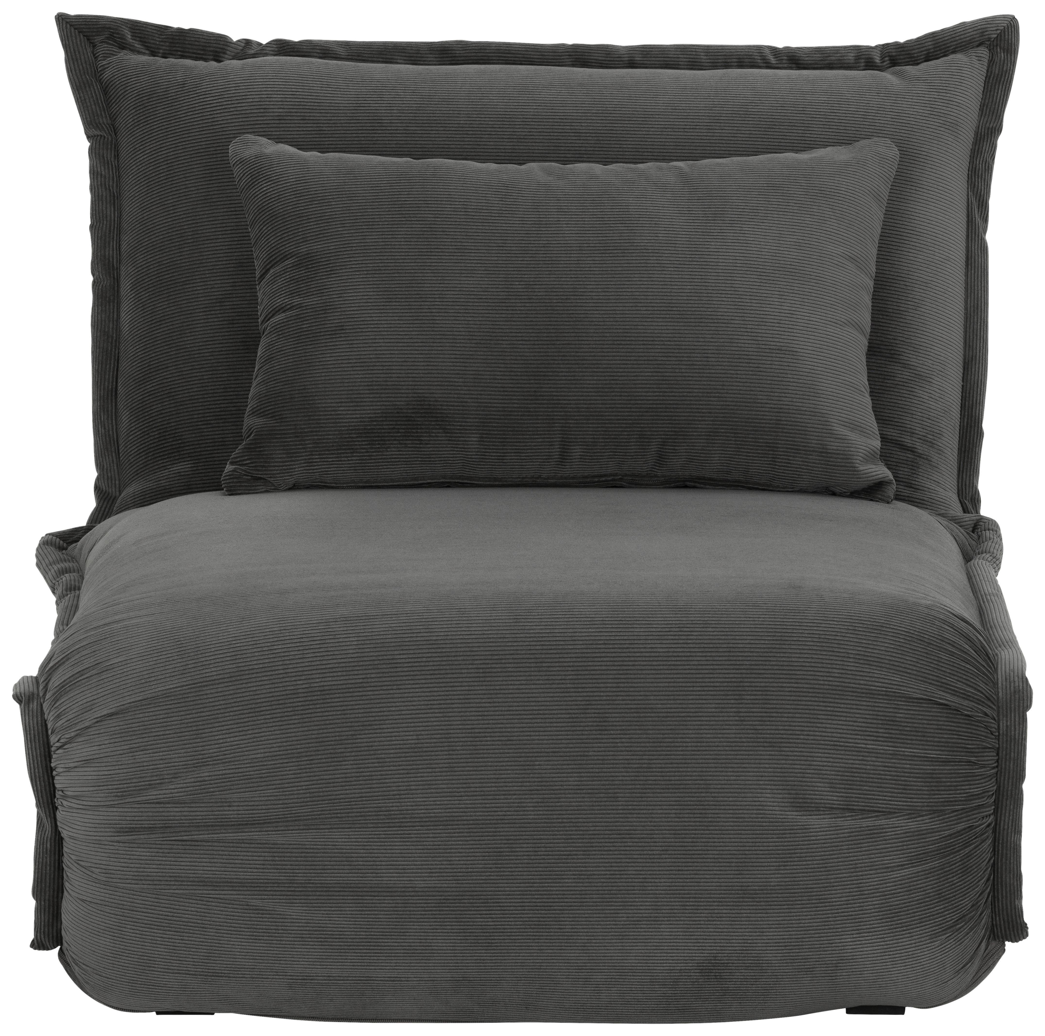 Schlafsessel Jan - Silberfarben/Grau, MODERN, Textil (77/73/87cm) - MID.YOU