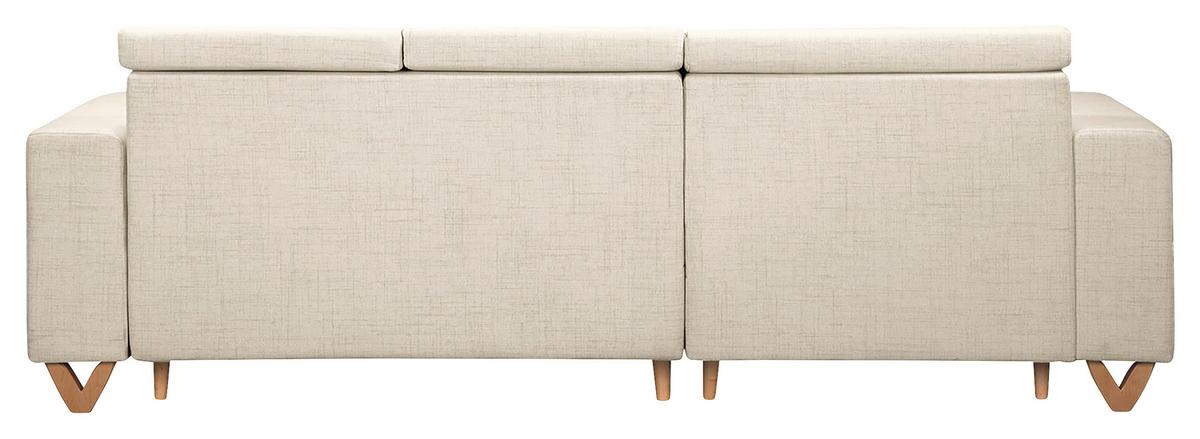 Ecksofa Bella Hellgrau S: 257x174 cm - Wengefarben/Hellgrau, Design, Textil (257/174cm) - Livetastic